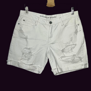 Articles of Society White Distressed Jean Shorts